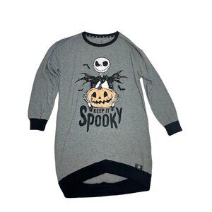 Disney Nightmare‎ Before Christmas Sleepwear M (8-10) Keep It Spooky Grey